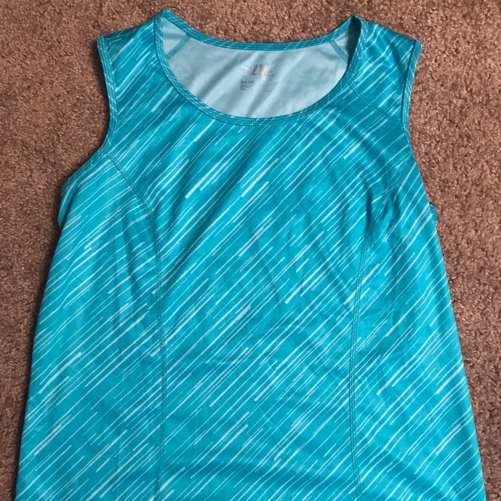 Blue Workout Tank.